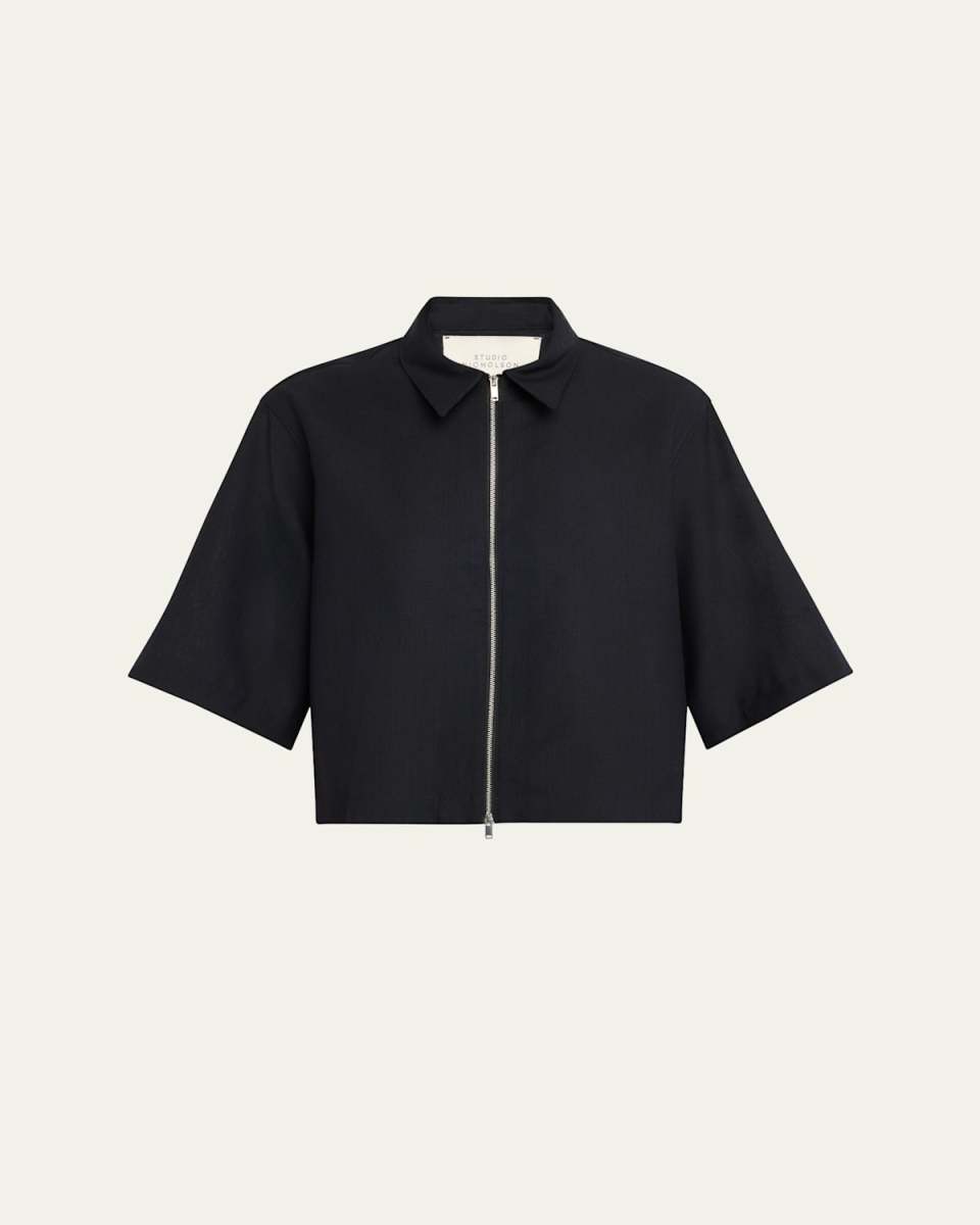 Zip Through Wool Shirt